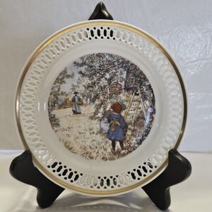 "Apple Picking" B&G Porcelain Collectors Plate